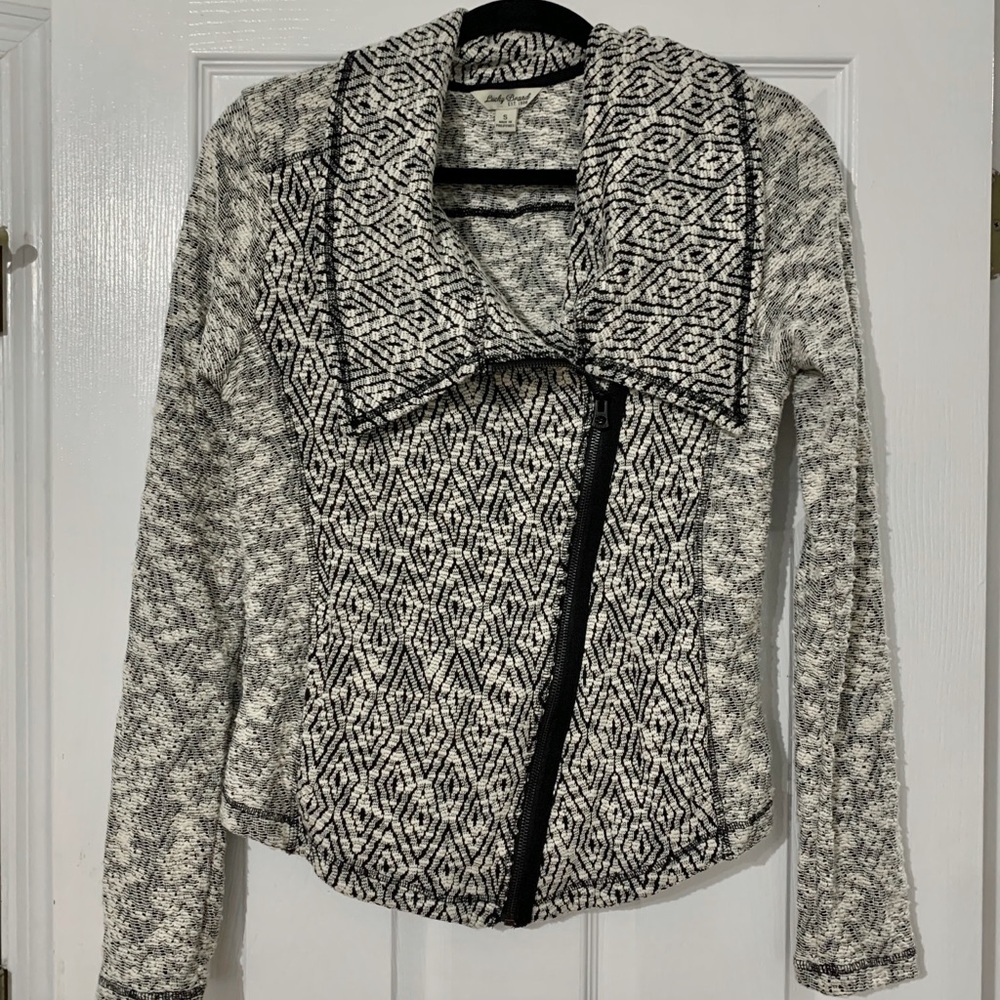 Lucky Brand Moto Sweater Jacket